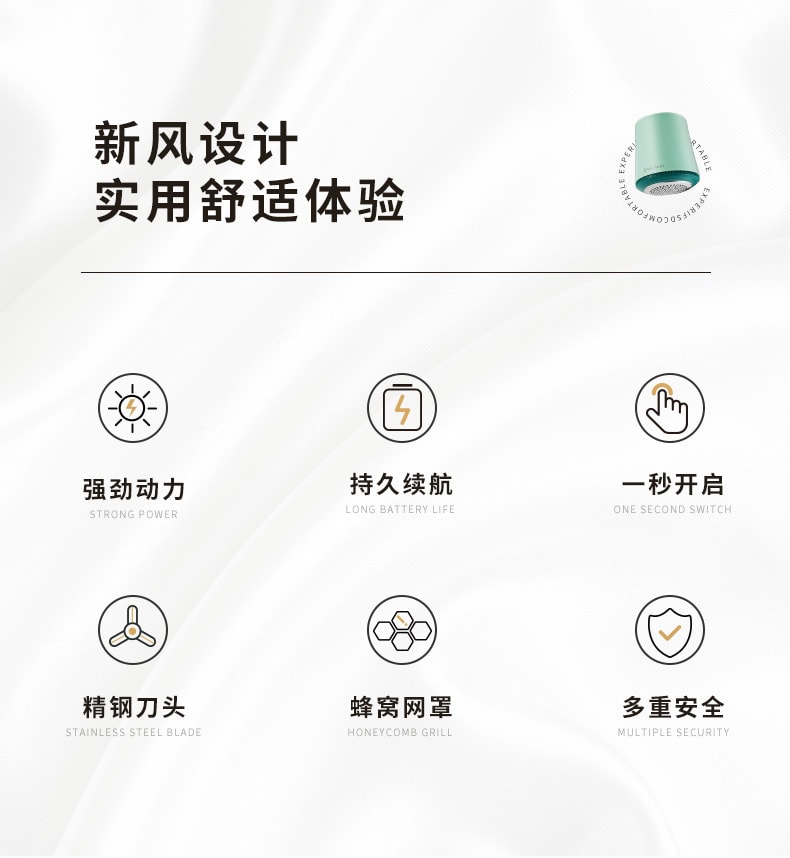 【中國直郵】EraClean世淨 毛球修剪器 剃毛器 衣服毛球 家用迷你 電動充電型 去毛球神器 白色 LR-01