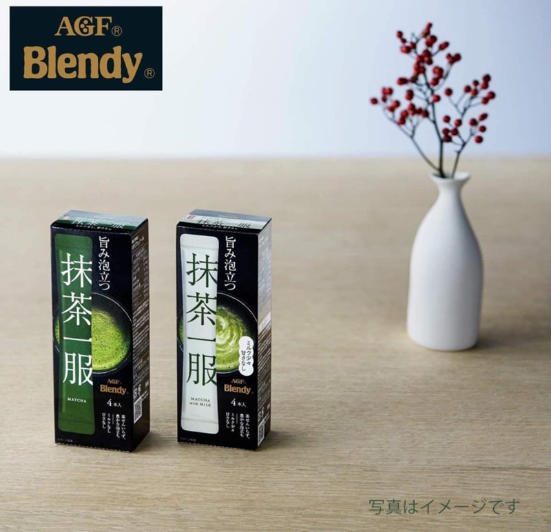 【日本直郵】日本 AGF 抹茶一服 傳統濃厚抹茶 無牛奶 4條裝