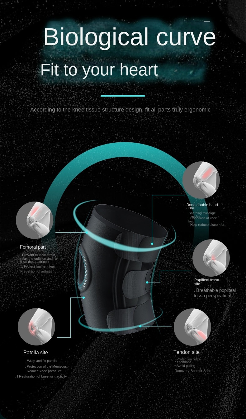 【輪滑世界冠軍郭丹代言品牌】 中國 和正HEZHENG 專業支撐運動減壓護膝 黑色 1件(單裝)