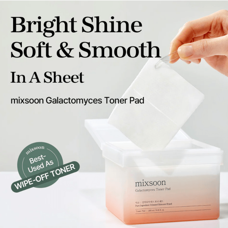 韓國 Mixsoon Galactomyces爽膚棉片 – 雙面去角質棉片含發酵Galactomyces打造光滑肌膚(60片)