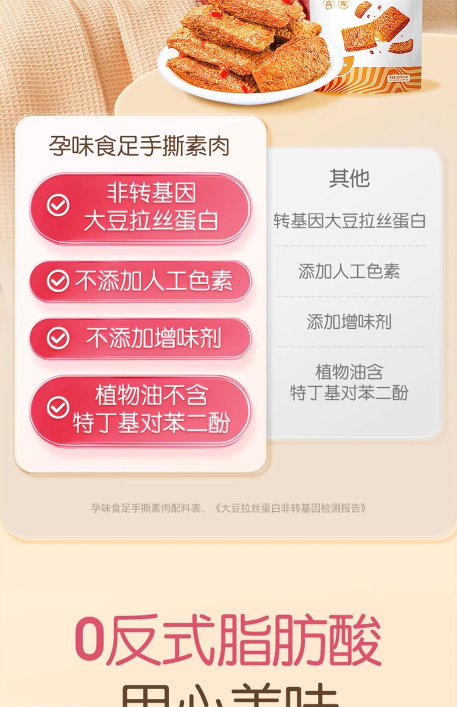 【中国直邮】 孕味食足 孕妇辣条手撕素肉适合孕妇吃的小吃零食孕期食品辣味解馋  200g/袋