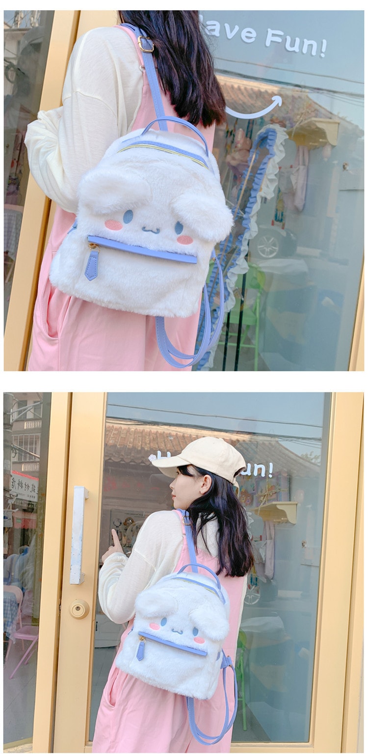 【可愛爆棚】Sanrio 三麗鷗 日系卡通毛絨包可愛少女心 大耳狗美樂蒂 毛絨背包書包小箱包 美樂蒂 1個