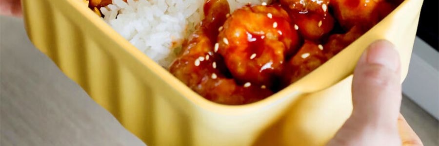 BUYDEEM北鼎 豬豬盒 多功能陶瓷帶蓋食盒 可蒸可烤可微波 小鵝黃 15cm CT3007