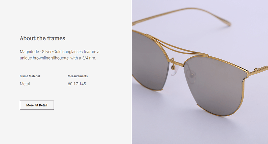 Fashion UV Sunglasses: Magnitude - Silver/Gold (DL82025 C6)