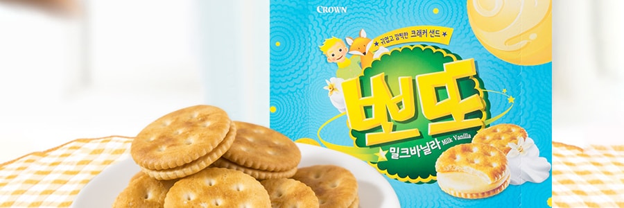 韩国CROWN 黄油夹心饼干 368g