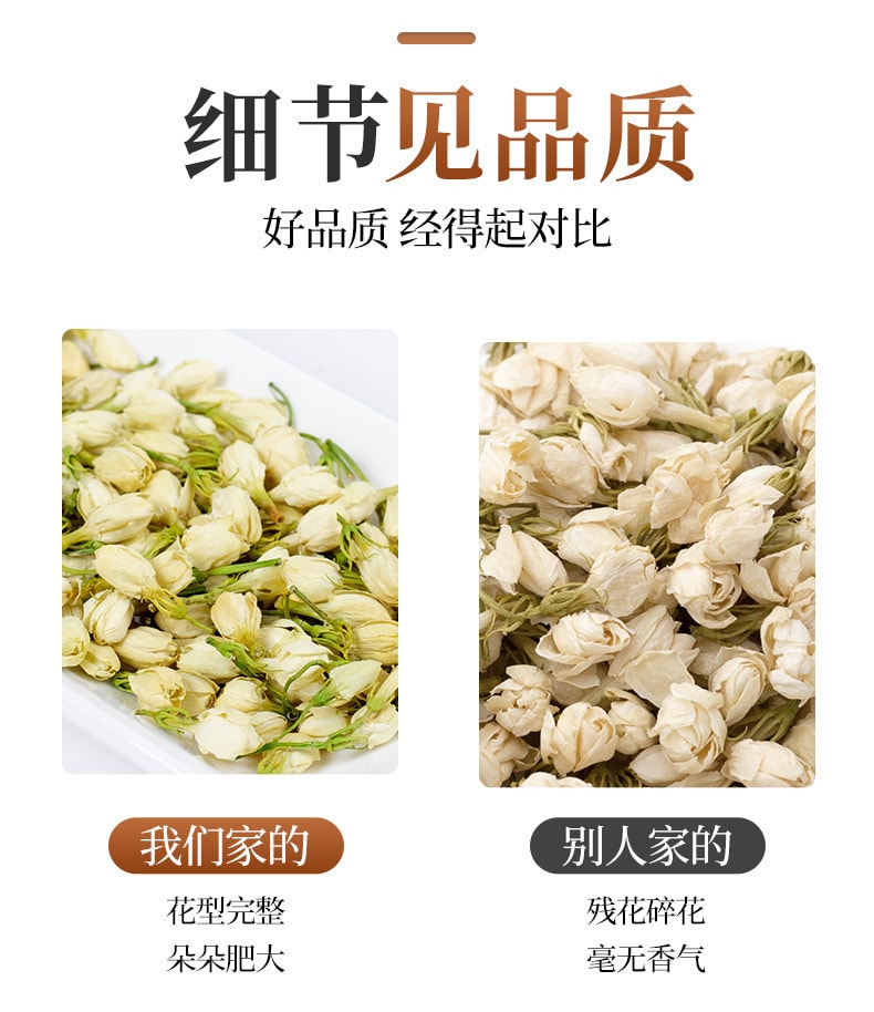 【中國直郵】渝達 茉莉花茶乾花草茶 清熱解毒 理氣安神 30克/罐