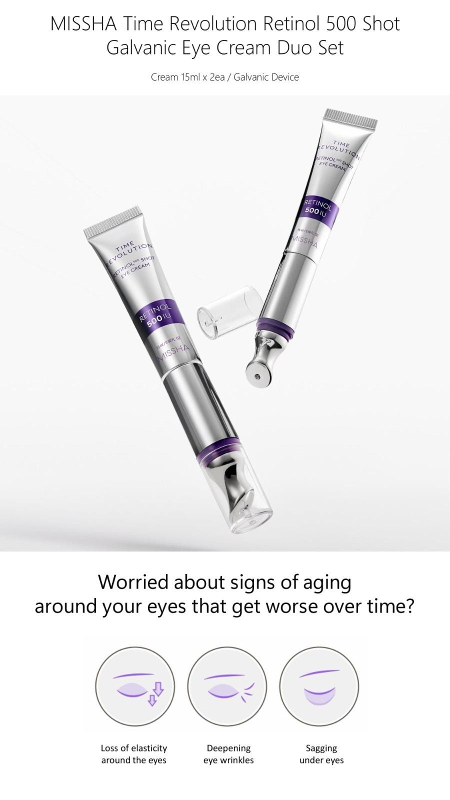 Retinol 500 Eye Cream Duo & Galvanic Device