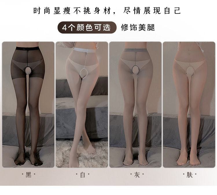 霏慕 免脱连裤透视半身袜 黑色丝袜一双