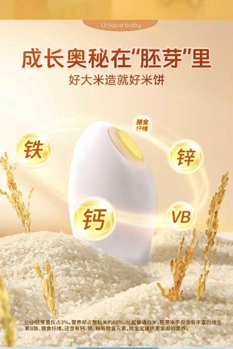 【中国直邮】 不二宝贝 婴标胚芽米饼 辅食磨牙饼干 原味 21g/盒