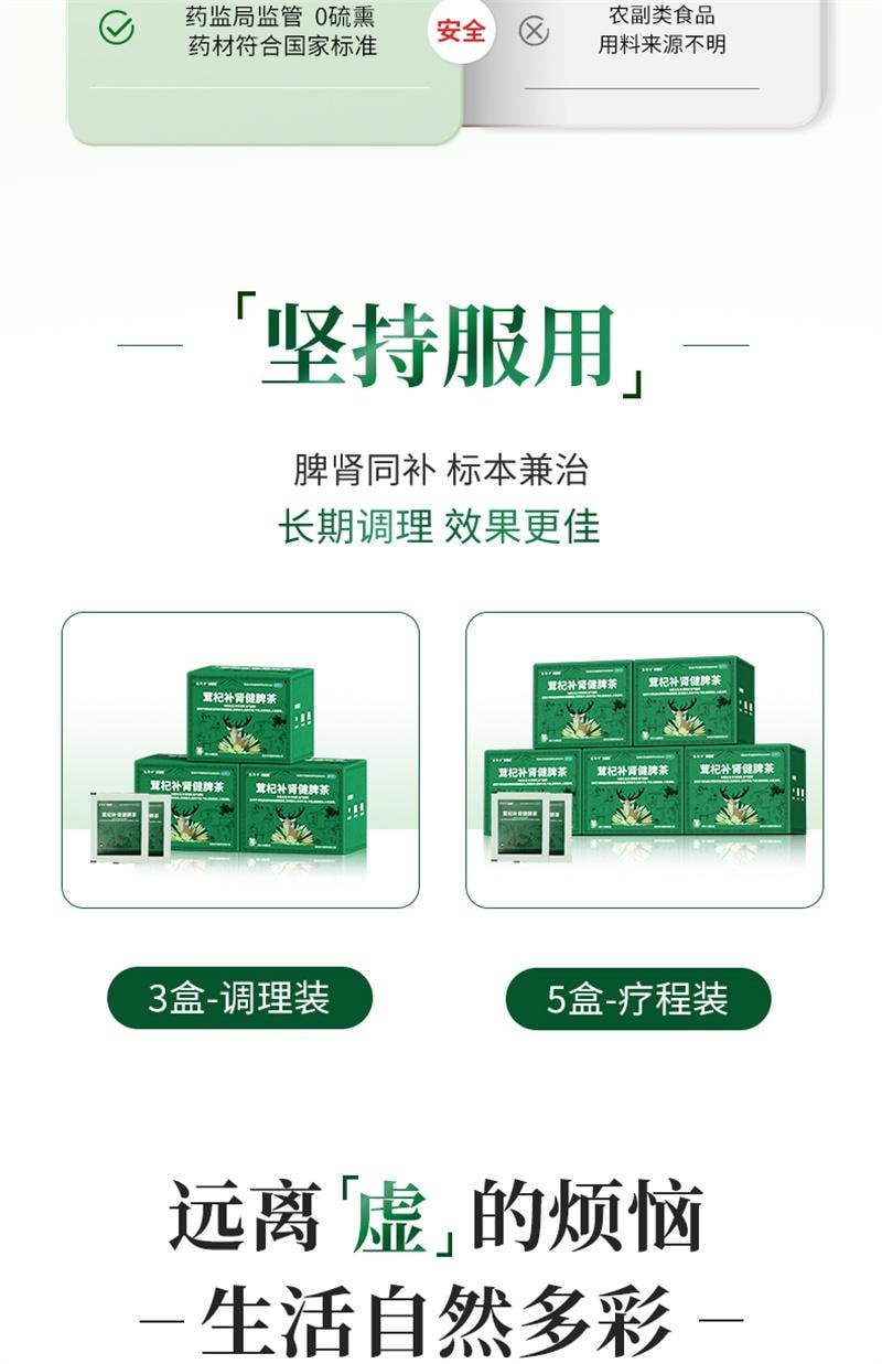 【中國直郵】 茶郎中 茸杞補腎健脾茶腰膝酸夜尿多茸杞茶otc補腎鹿茸枸杞茶男女 2g*18袋/盒