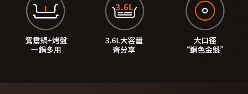 JOYONG九陽 多功能鴛鴦電火鍋 安全防燙手柄 3.6L大容量 HG60-G955