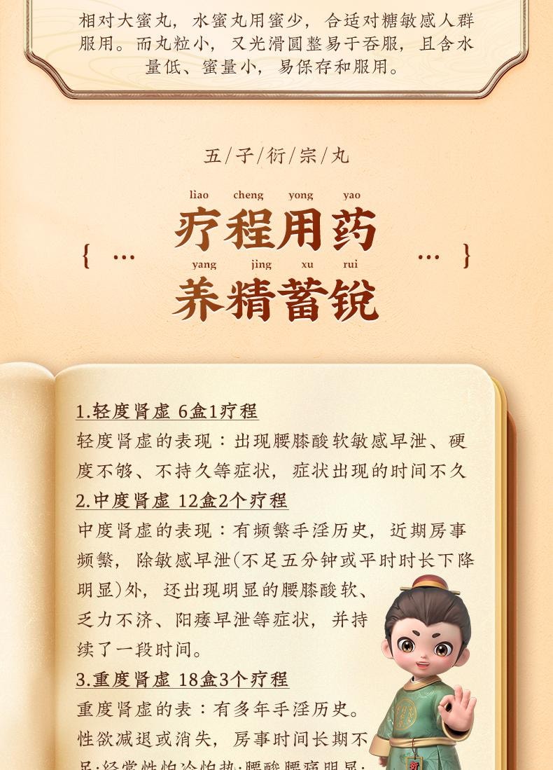 【中國直郵】北京同仁堂 五子衍宗丸60g/盒 正品衍宗片陽痿早洩補腎固精壯陽