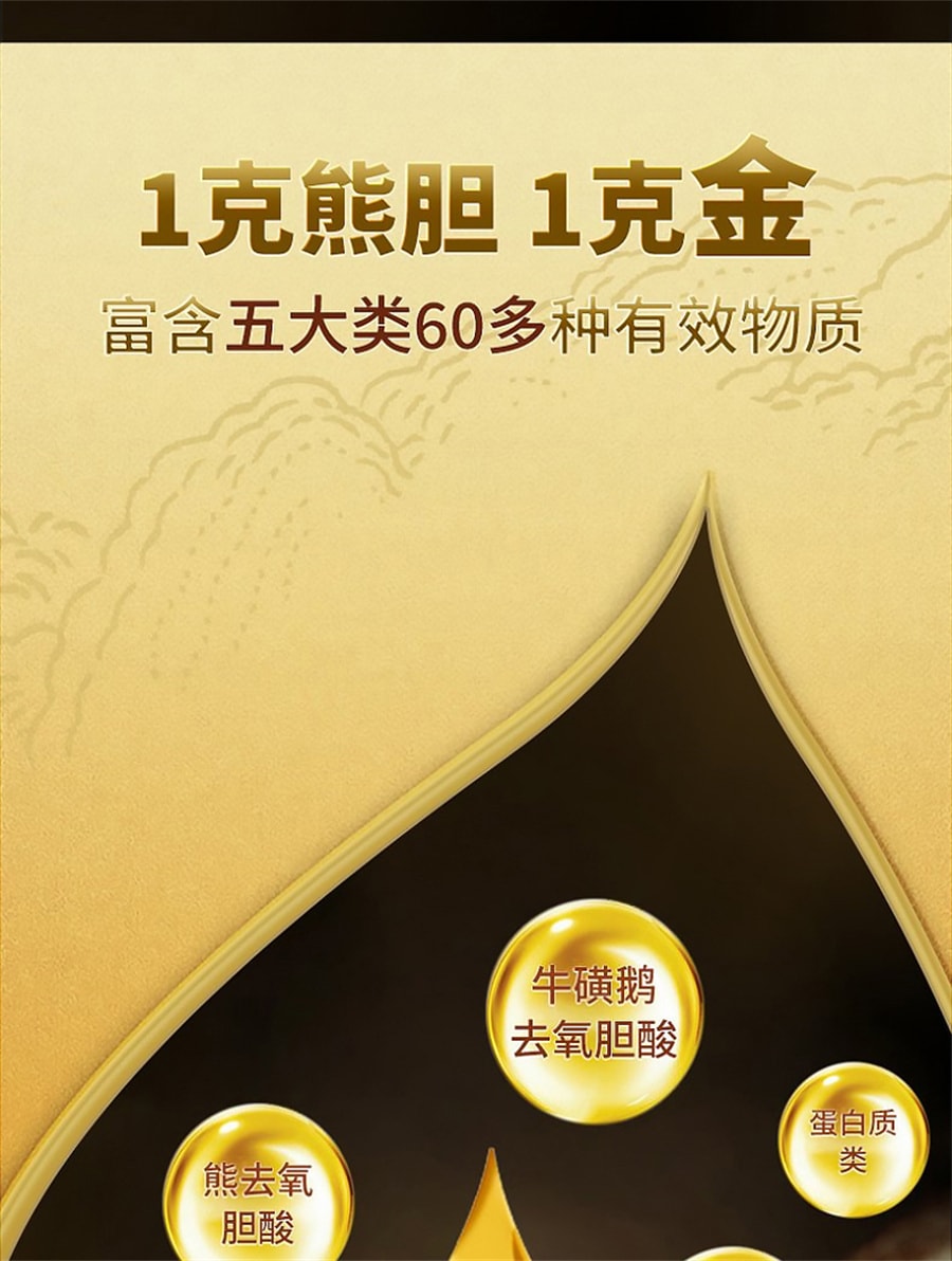 【中國直郵】熊寶堂 熊膽粉 熊膽粉 清熱平肝明目熊膽粉膠囊 0.15g*2瓶/盒