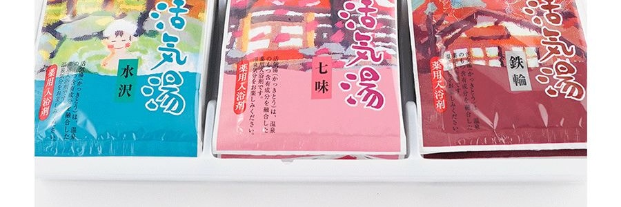 日本扶桑化學FUSO 藥用入浴劑 活氣湯泡澡包 超值30包入 改善手腳冰涼 6種香味各5包