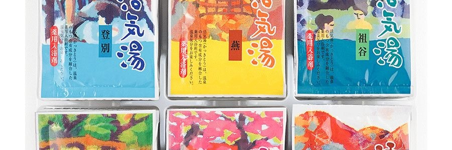 日本扶桑化學FUSO 藥用入浴劑 活氣湯泡澡包 超值30包入 改善手腳冰涼 6種香味各5包