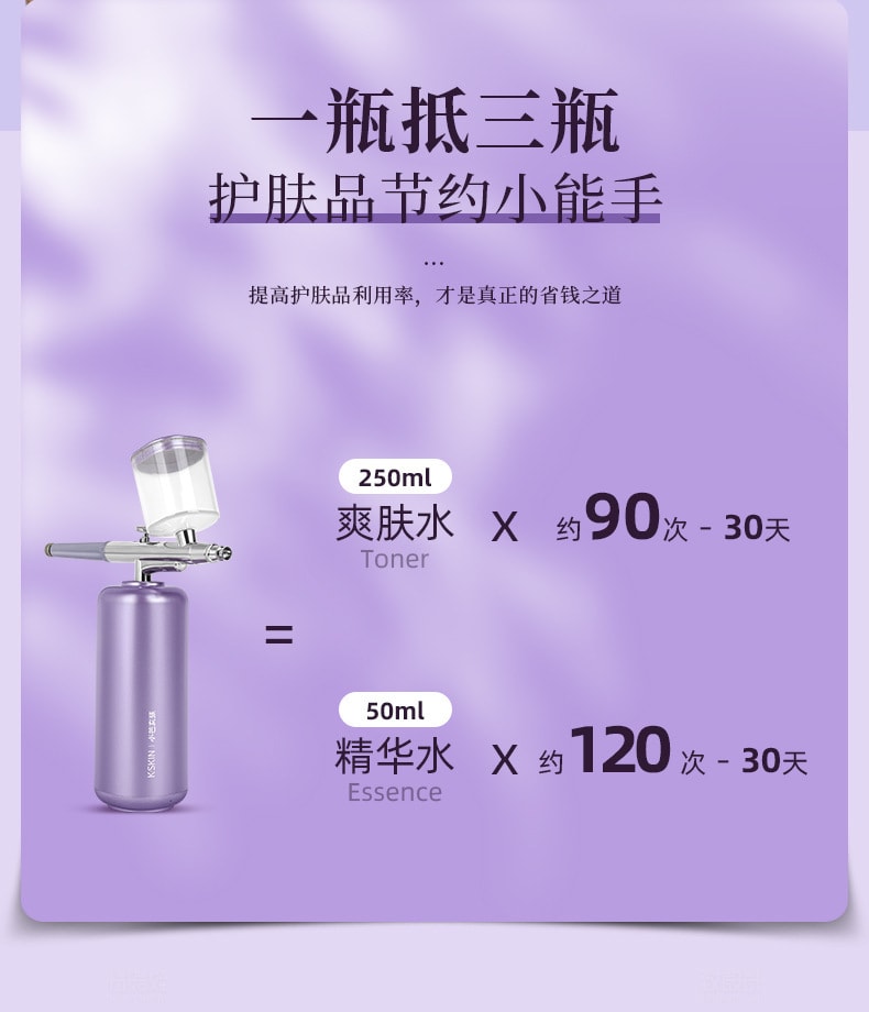 【中国直邮】金稻  注氧仪深层补水仪手持喷雾仪清洁毛孔高压喷雾器水光枪水光肌  KD88D小芒礼盒