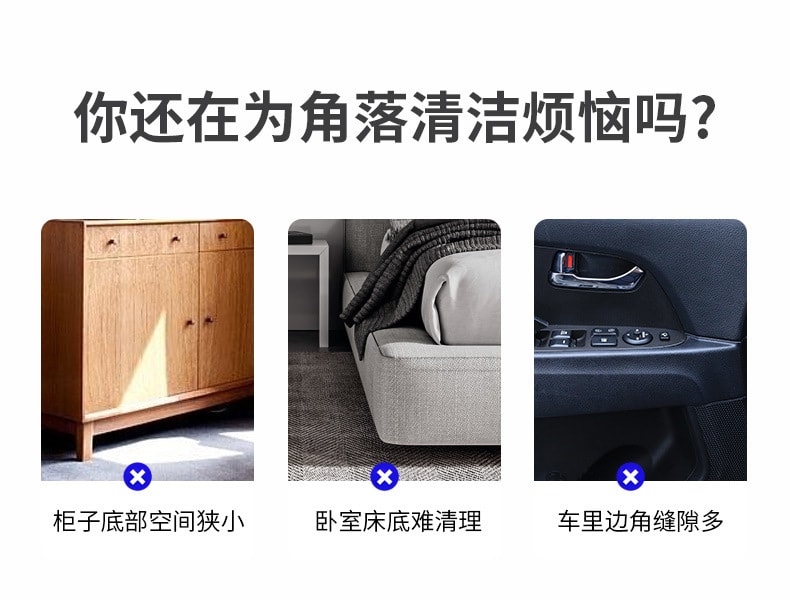 【中国直邮】随途  suitu车载无线吸尘器家用大吸力 高配版3节