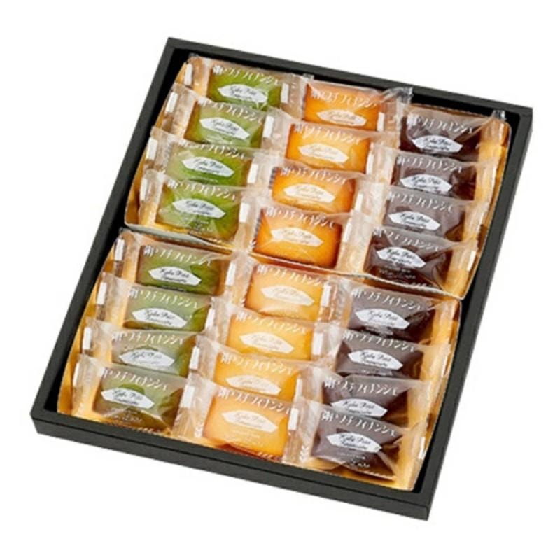 【Expédition directe du Japon】 Pâtisserie japonaise Momotani Kobe Monloire, Financiers miniatures classiques en 3 saveurs, lot de 24