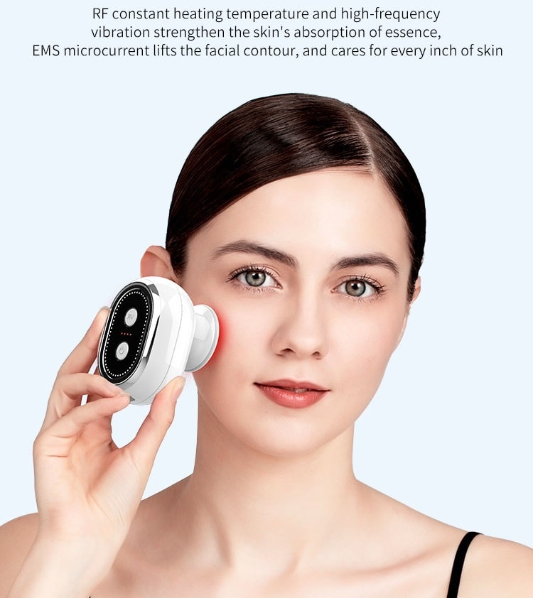 【全新升級二合一多功能】KΛKUSΛN mini童顏清潔儀射頻美容儀 白色 1件