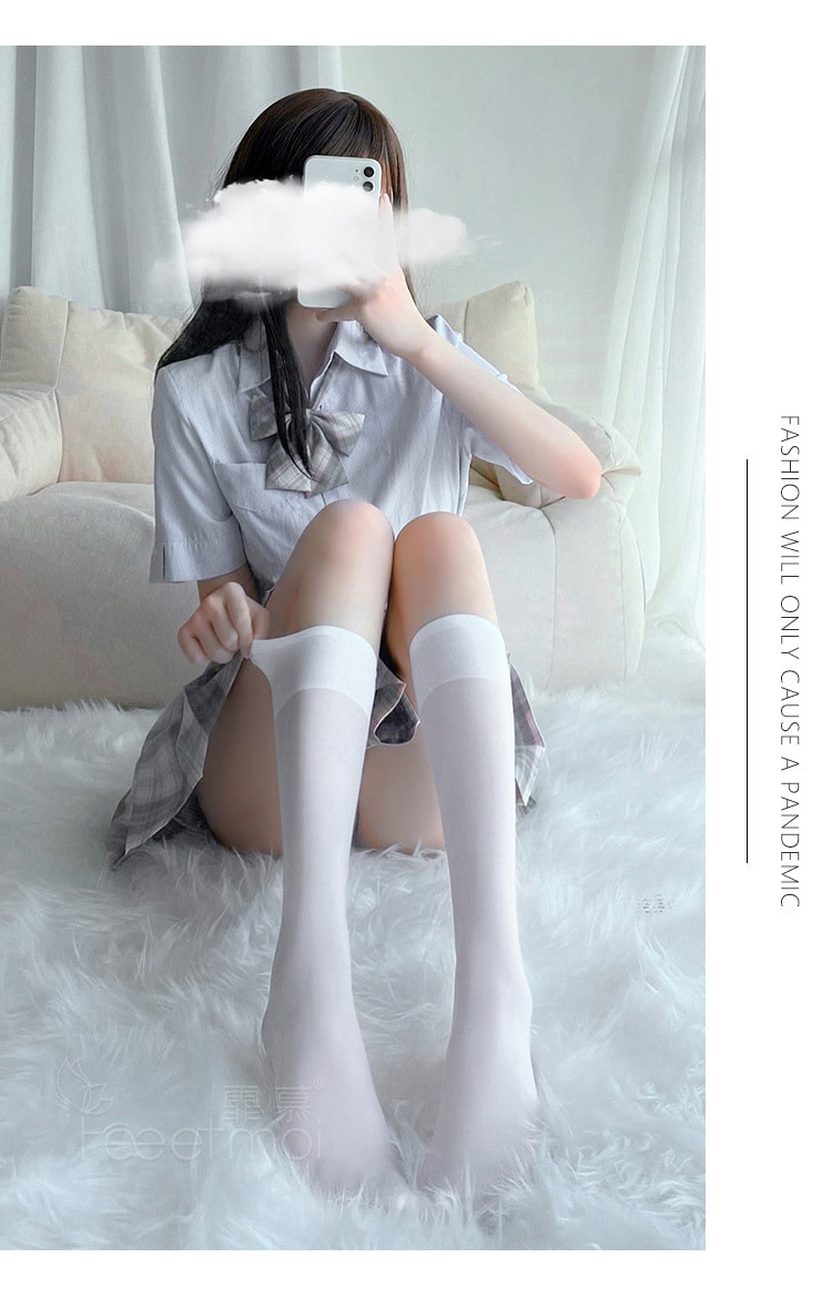 【中國直郵】曼煙 日系JK制服絲襪 均碼 白色款