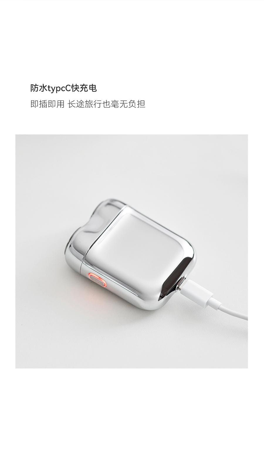 OLAYKS 2025 新款电动剃须刀干湿两用便携迷你刮胡刀双刀头浮动磁吸设计精钢机身快充可水洗智能控压适合旅行送礼男士圣诞节礼物