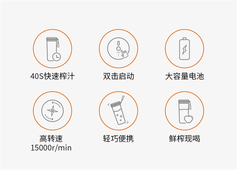 【中国直邮】九阳  榨汁机家用多功能小型便携式水果电动榨汁杯迷你搅拌炸果汁机  粉色