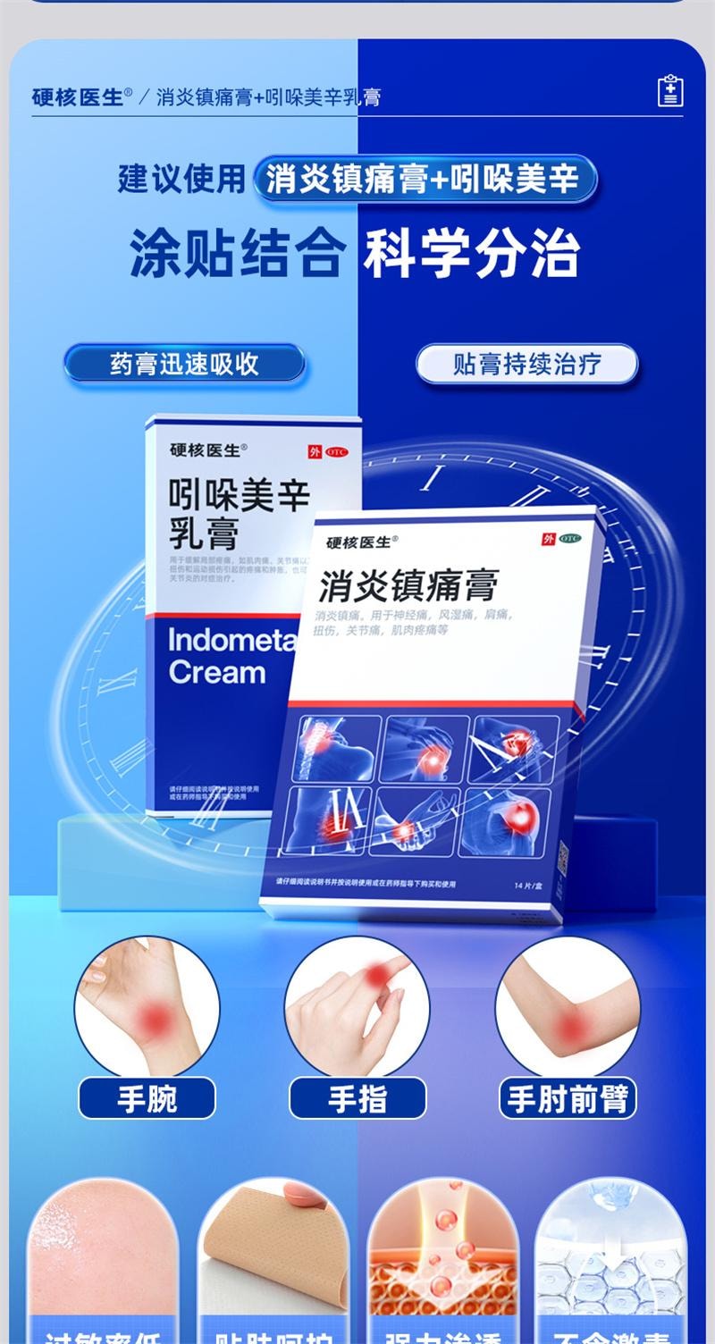 【中國直郵】 硬核醫師 吲哚美辛乳膏 腱鞘炎藥膏手指關節疼痛特效藥專治大拇指手腕專用貼膏藥健鞘囊腫 30g