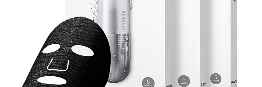 韓國DR.JART+蒂佳婷 銀藥丸 黑丸毛孔平衡泡泡黑面膜 5片入*3 【3盒特惠裝】