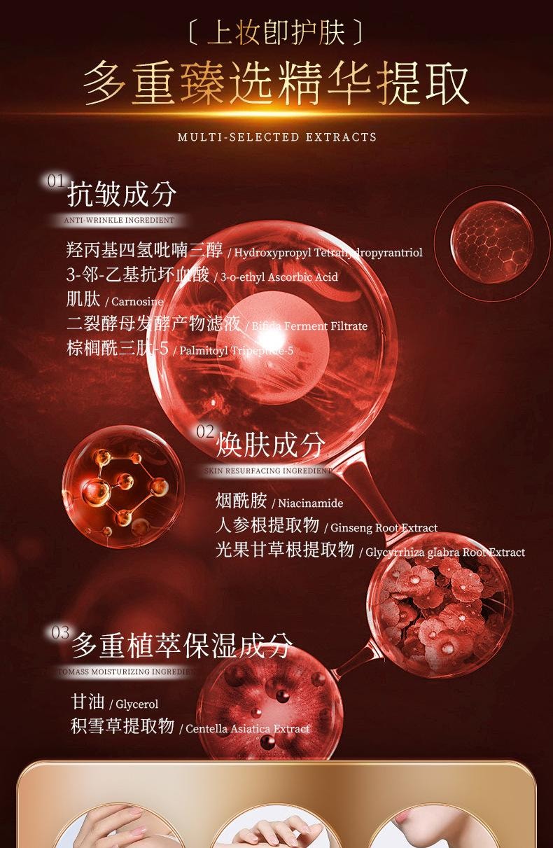 【中国直邮】 诺维娅 五重抗皱素颜霜 润肤提亮 遮瑕滋润 不假白 不卡粉 免卸妆 40g/支