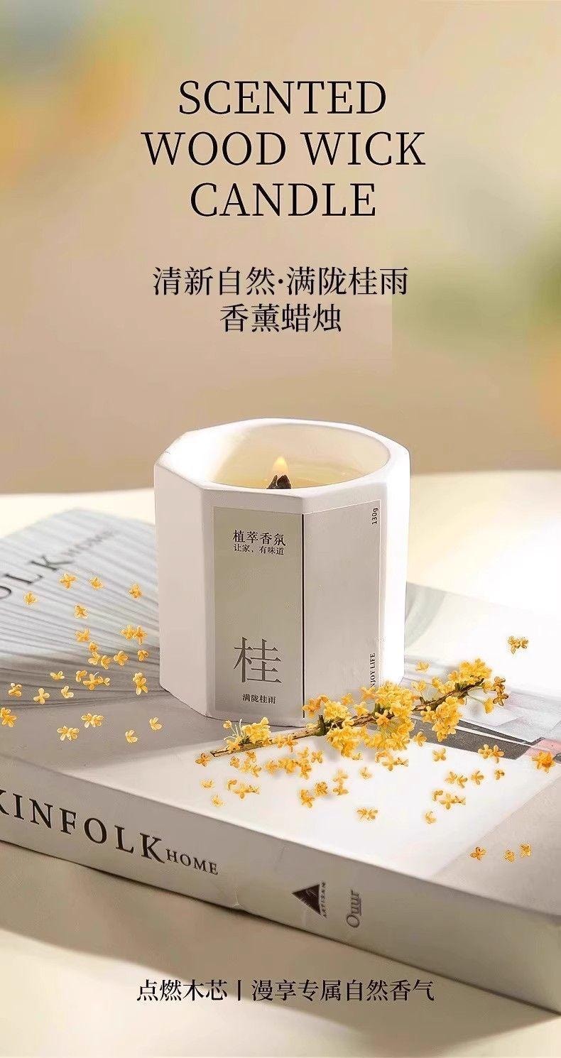 水月秦淮 【千年古城揚州梔子花+手工藝白瓷】室內香氛蠟燭梔子味 100g 臥室家用持久熏香室內小眾高級低溫禮物送女生禮品【一點就是滿滿初戀味】