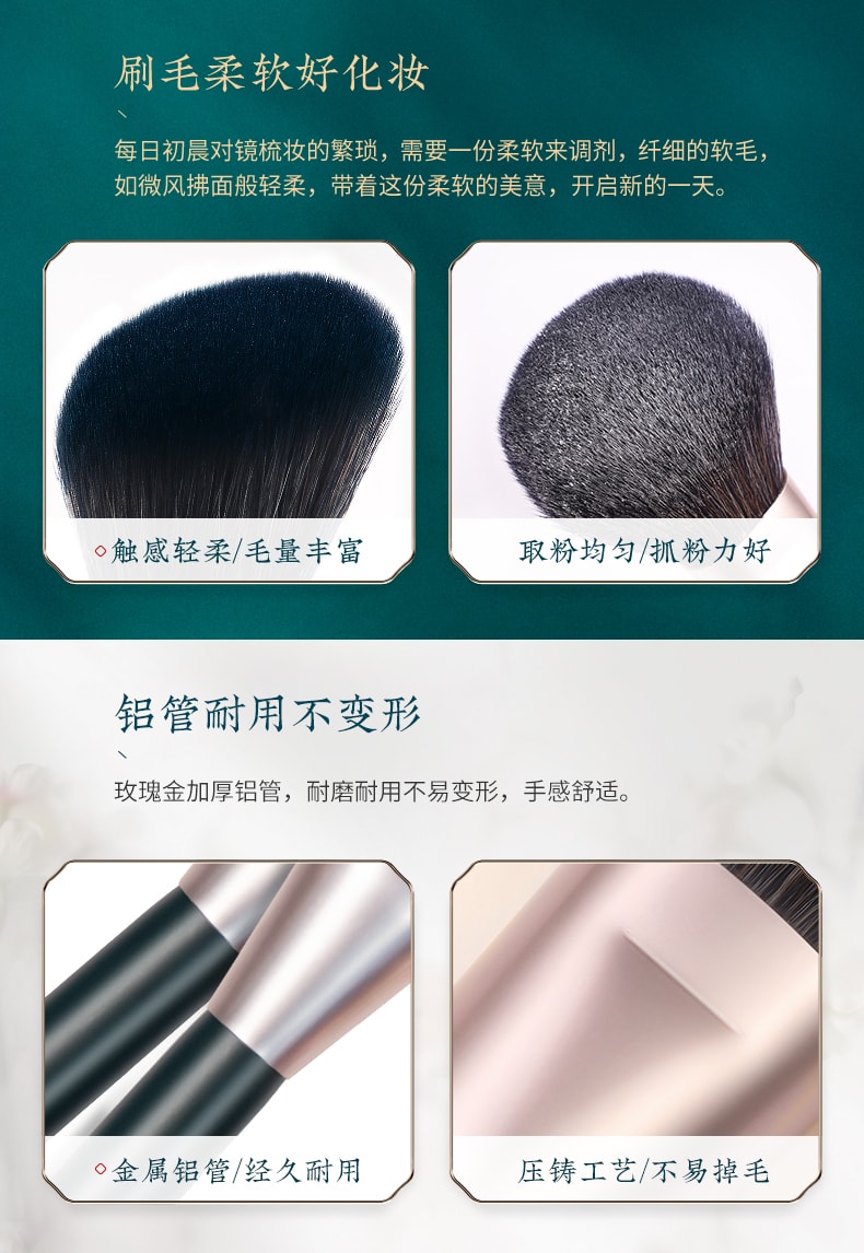 [China Direct Mail] Huaxizi Flower Light Dyed Makeup Brush Set/Makeup Tools 5pcs