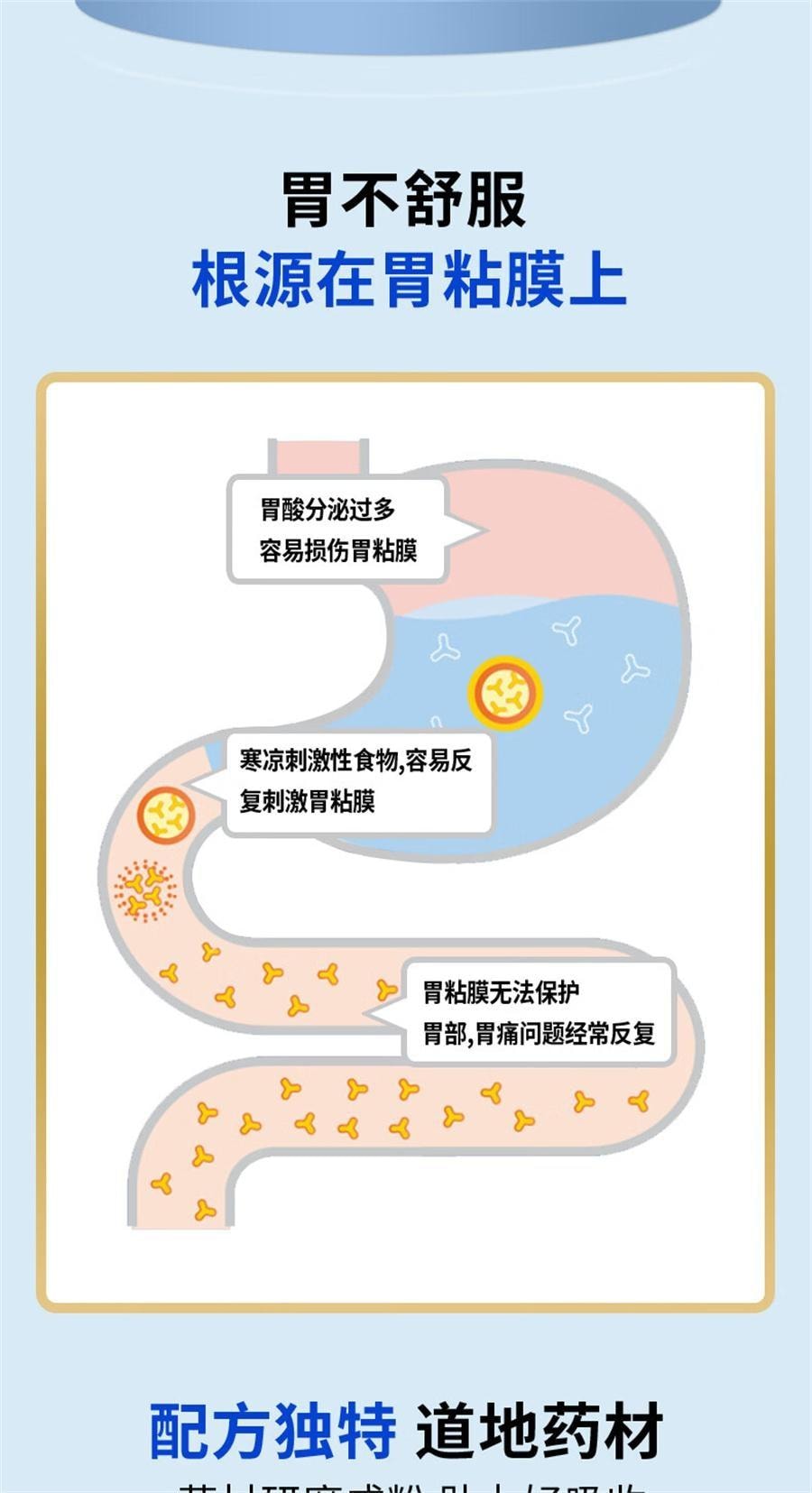 【中国直邮】 灵泰 海洋胃药 胃疼 胃寒 益气健脾 温中止痛 用于脾胃虚弱泛酸 36片/盒
