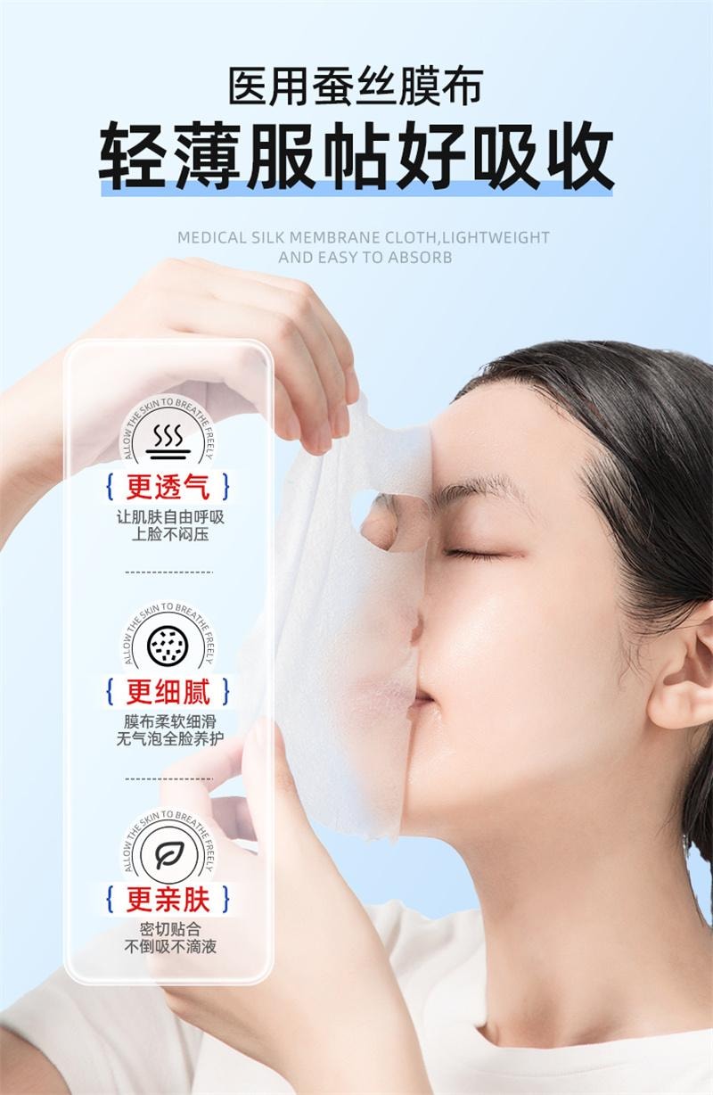 【中國直效郵件】 紐利安 醫用級面膜型膠原蛋白冷敷貼醫美械準字水光針術後修補補水保濕 5片/盒