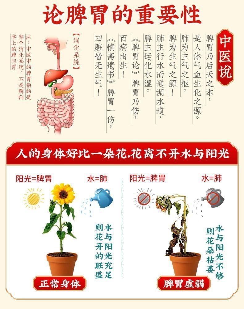 【中國直郵】 北京同仁堂 參苓白術散 補脾胃 益肺氣 適用於脾胃虛弱 12g*10袋/盒(醫師推薦拍5盒)
