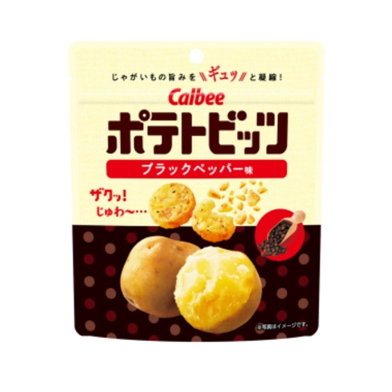 【日本直邮】日本卡乐比CALBEE 期限限定 小薯饼 薯饼球 黑胡椒味 36g