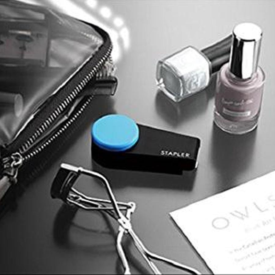 【日本直郵】MAX美克司 大連結造型迷你訂書機 藍色