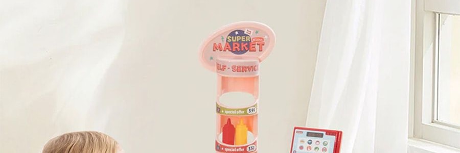 BEIENS貝恩施 超市購物台 兒童超市收銀機寶寶模擬販賣員過家家益智玩具