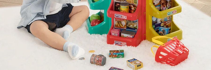 BEIENS貝恩施 超市購物台 兒童超市收銀機寶寶模擬販賣員過家家益智玩具