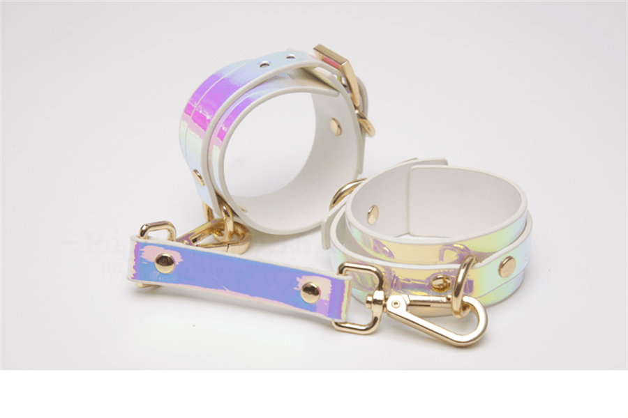 BDSM Iridescent Professional Training Bondage Set with Lead Chain and Paddle