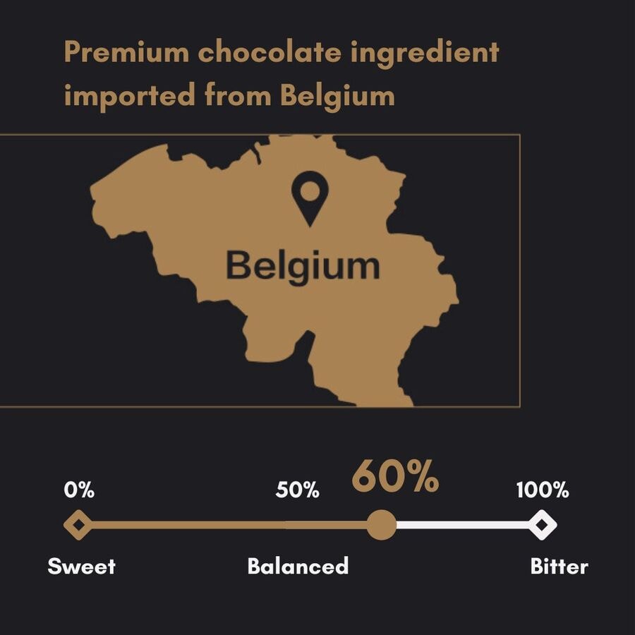 AMOTRIO 保冷直送 60% 比利时无糖黑巧克力 22枚