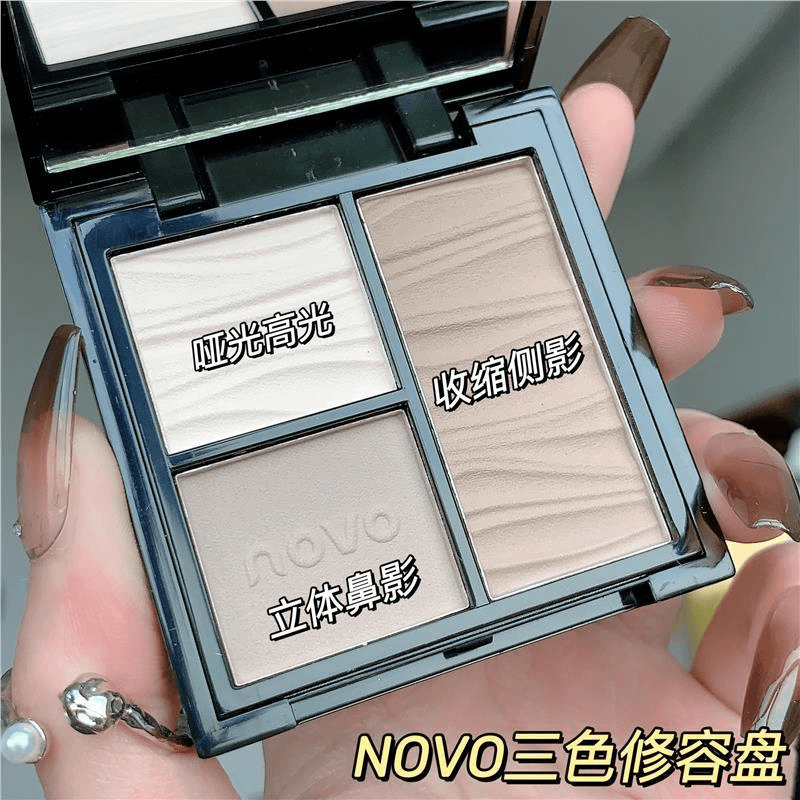 【中國直郵】 NOVO 奶茶可可+修容刷+鼻影刷9g*1個
