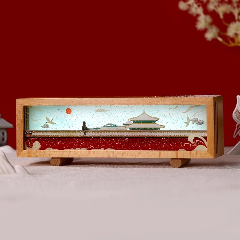 【中国直邮】 万比邻精选 故宫小夜灯木质 拍拍灯摆件博物馆文创氛围灯乔迁生日礼物