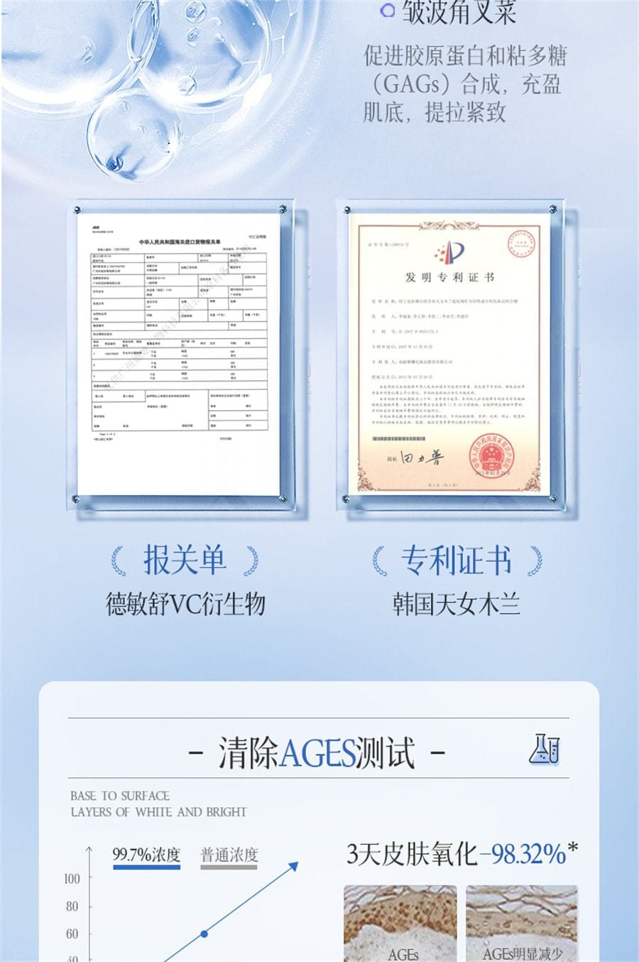 【中国直邮】儒意 377美白精华液次抛烟酰胺VC淡斑抗氧化提亮去黄改善暗沉肤色 30支/盒(小红书种草推荐)