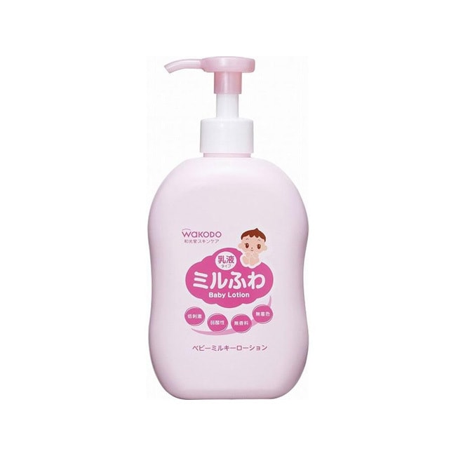 【日本直效郵件】WAKODO與光堂 寶寶身體潤膚乳300ml 粉紅色