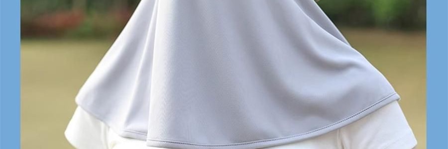 OHSUNNY 带帽檐款防晒面罩口罩 全脸防晒黑 护颈一体 云霜灰