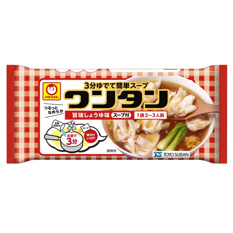 【日本直邮】日本MARUCYA  馄饨汤 酱油味 水煮加热3分钟即食 即食汤 方便快捷 1袋装