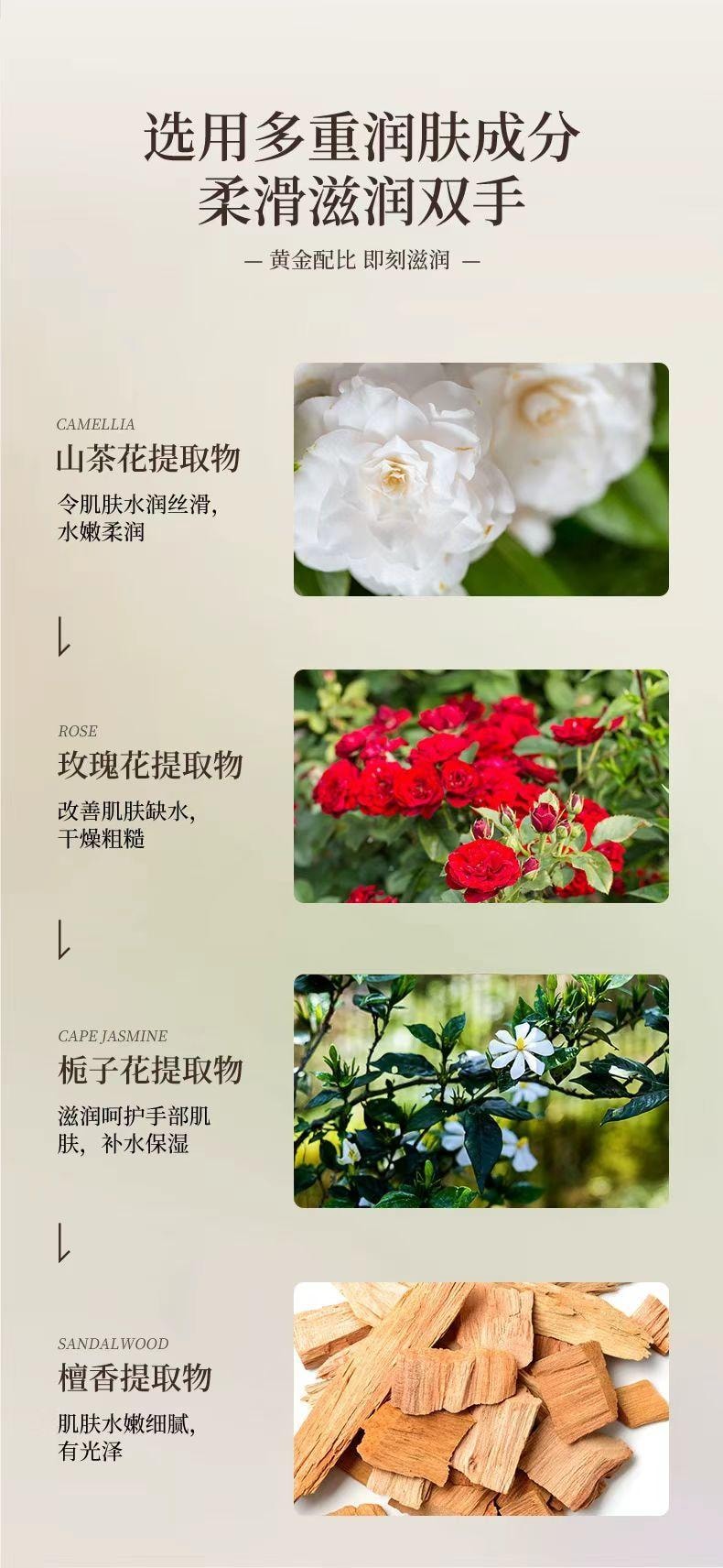 韩纪 自然森系香氛护手霜 山茶护手霜 锁水倍润 柔嫩提靓 香气怡人 80g