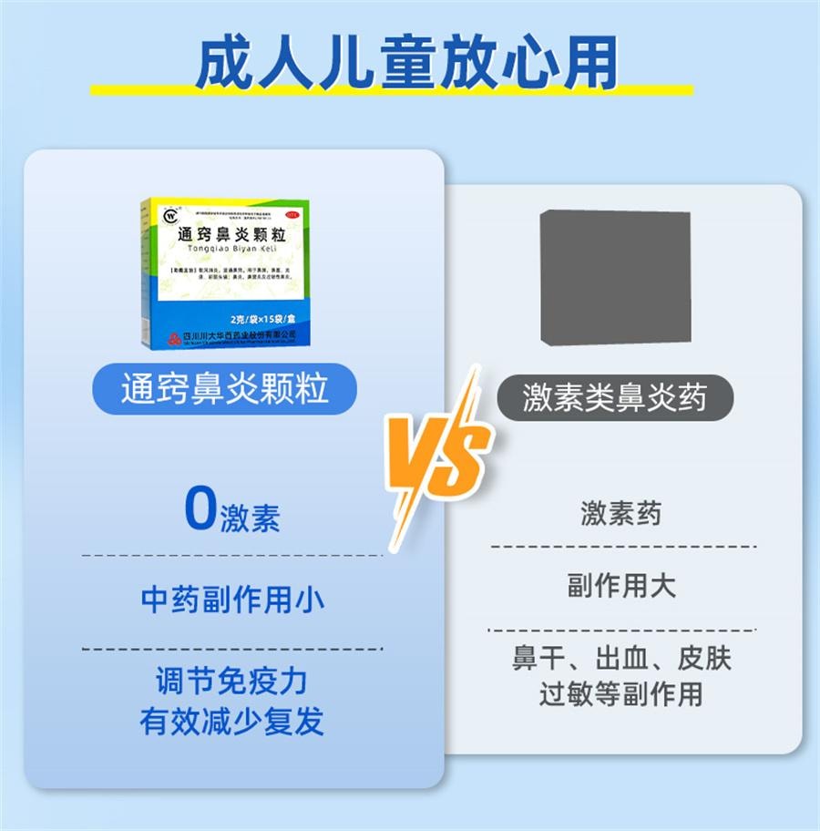 Tongqiao Rhinitis Granules a special medicine for rhinitis Allergic Rhinitis Tongqiao Sinusitis 15 bags per box