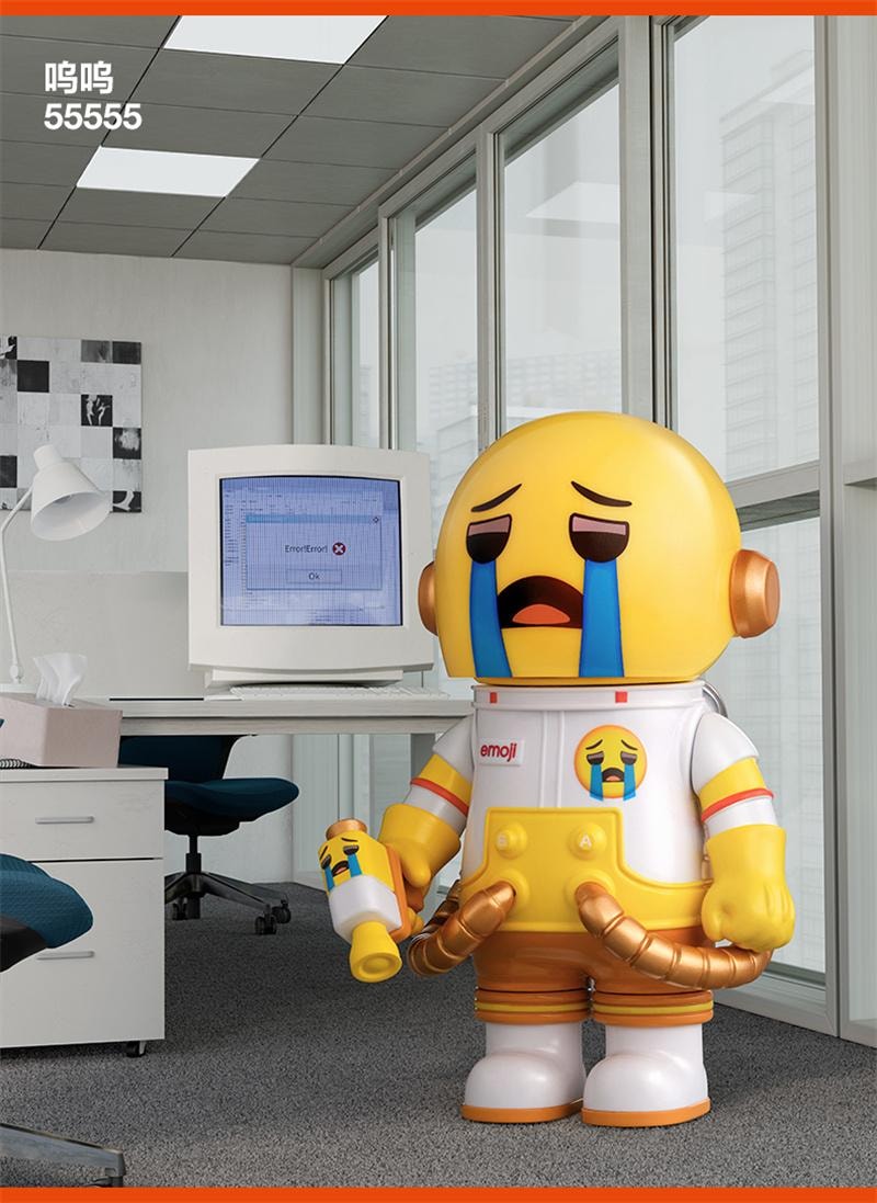 【中国直邮】 POP MART 泡泡玛特 MEGA SPACE MOLLY 100% × emoji™ 盲盒礼物 随机1个装