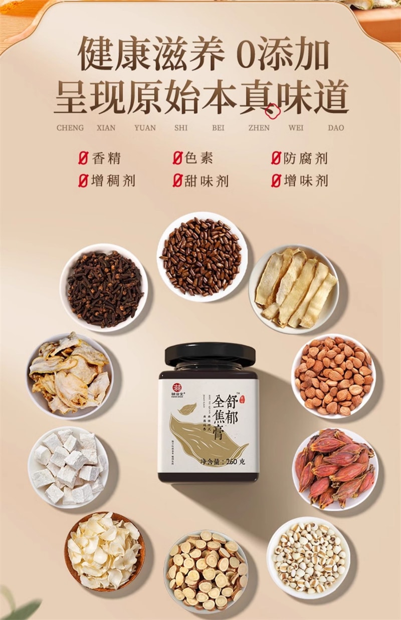 【中国直邮】辅滋堂 舒郁全焦膏260g三焦通肝郁瘀堵上热下寒脾胃肝胆